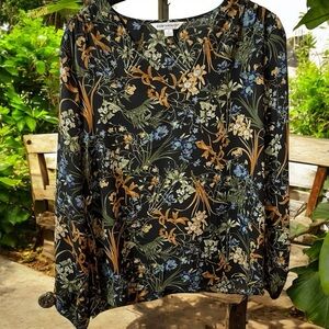 Counterparts Womens Top Size S Floral Multicolor Pullover
